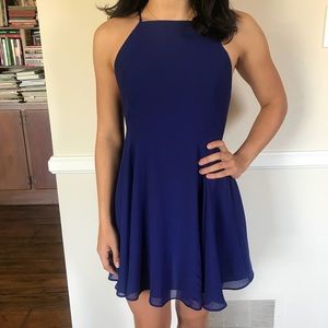 Urban Outfitters Halter Royal Blue Skater Dress